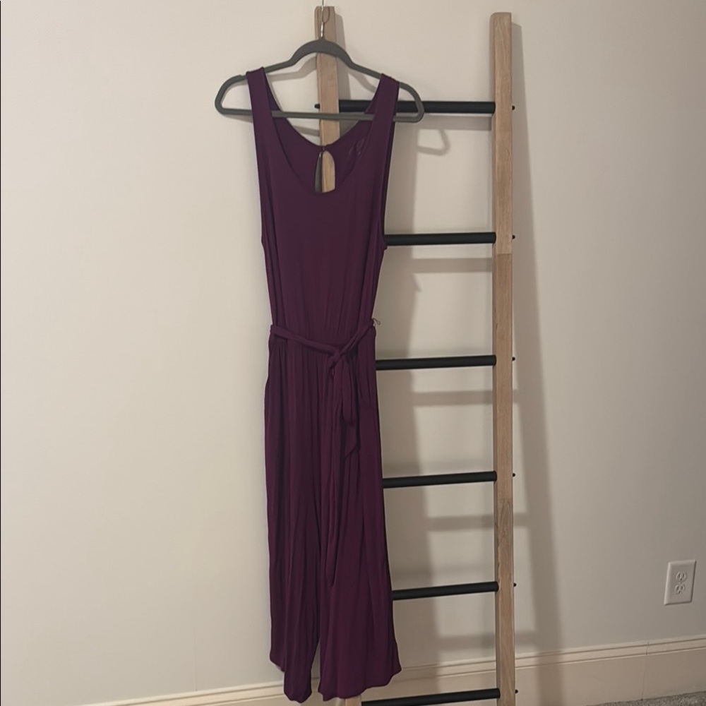 Purple Sleeveless Jumpsuit